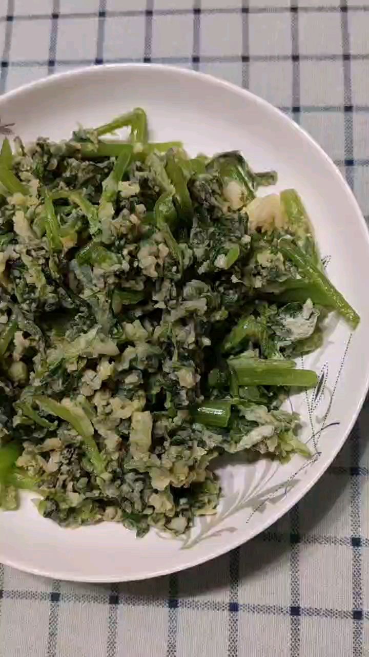 美味蒸菜——粉蒸茼蒿