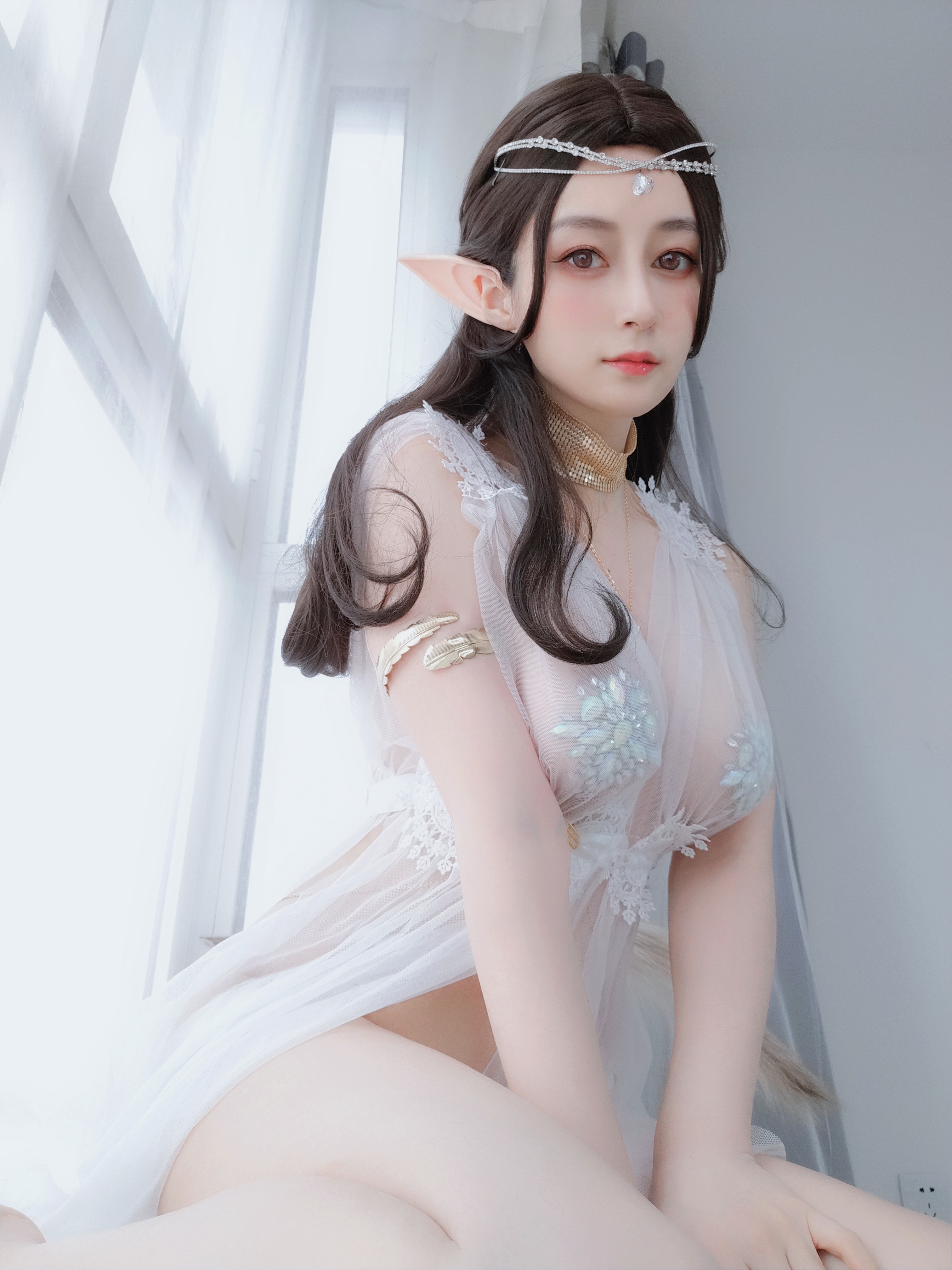 图片[34]-Coser小姐姐白银 NO.038 – 精灵宝石内衣 [70P164M]-六色网