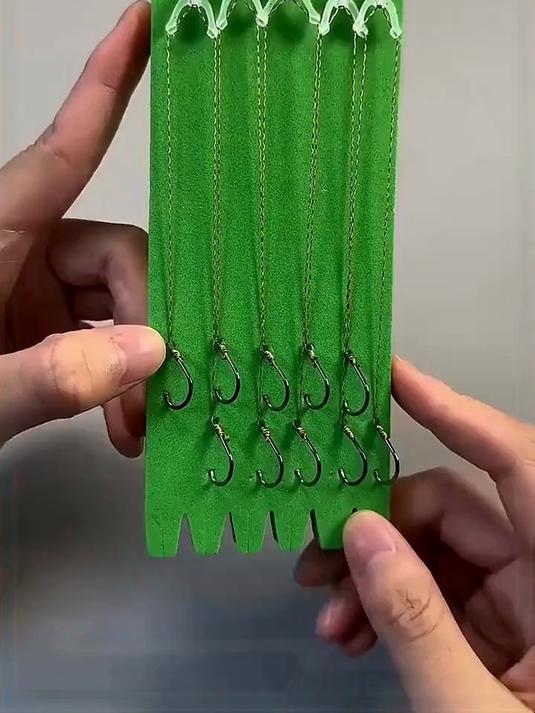 防缠绕大力马线子线双钩成品带硅胶分叉器伊势尼鱼钩手工精绑