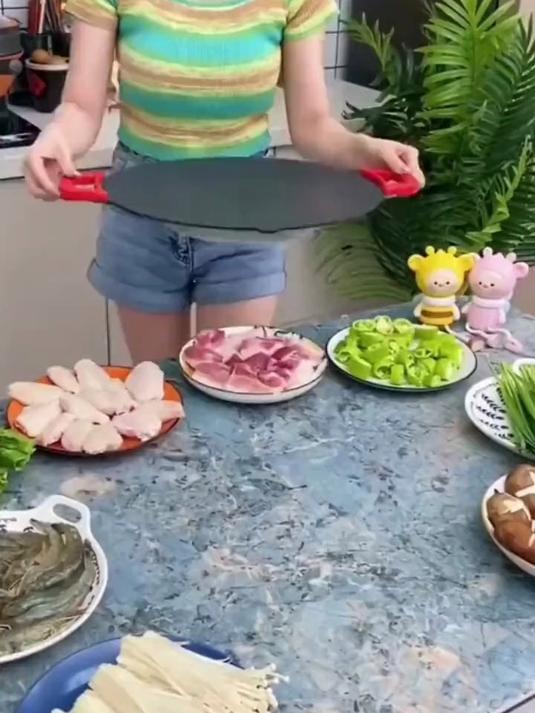 无烟自助电烤盘,韩式烤肉多功能一体锅
