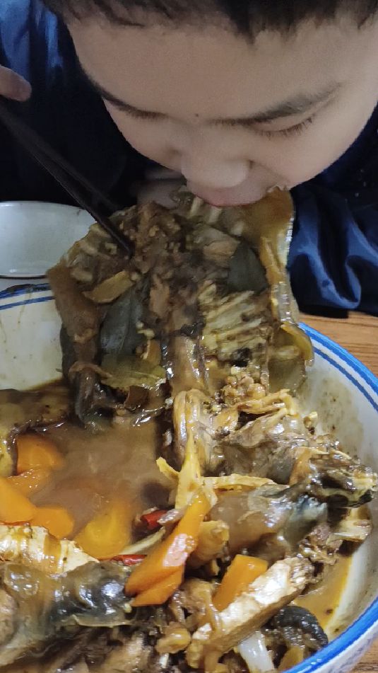和儿子两个人的晚餐