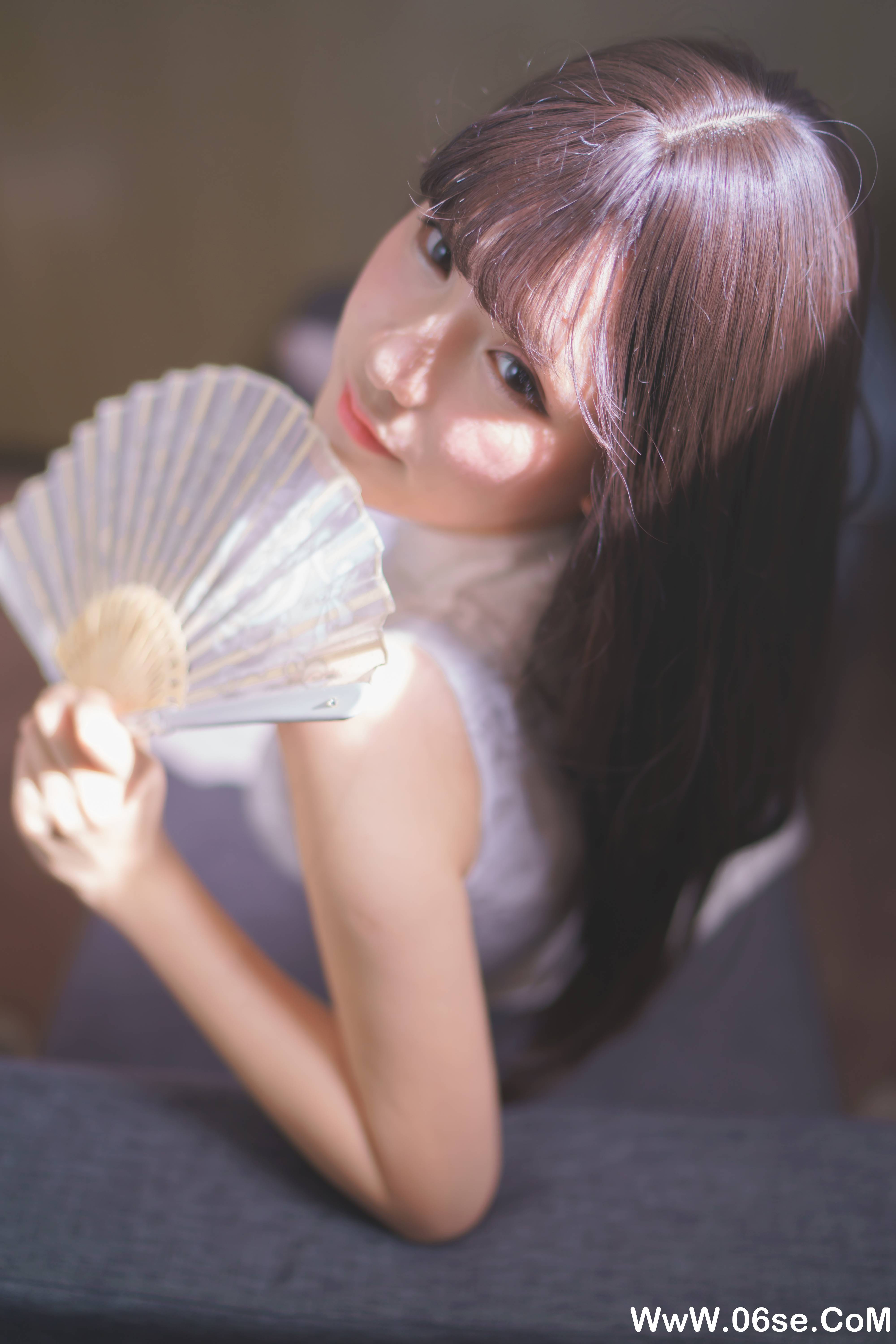 图片[5]-前羽  NO.003 – 白丝旗袍[17P108M]-六色网