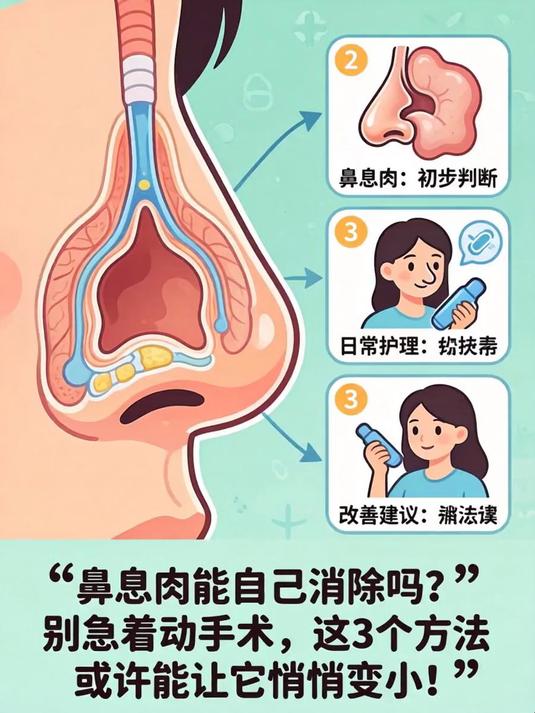 鼻息肉能自己消除吗?别急着动手术,这3个方法或许能让它悄悄变小!