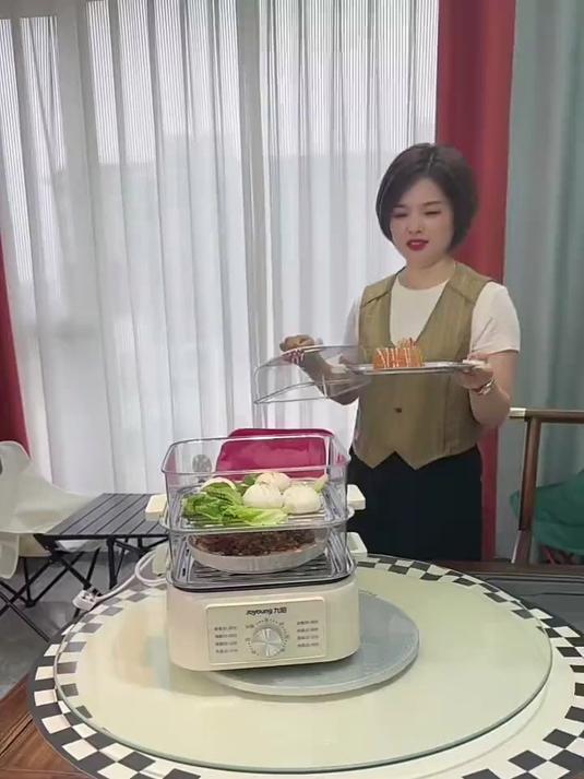上蒸下煮一体电蒸锅,营养早餐一锅出可蒸可烤可煮可炖真的太方便
