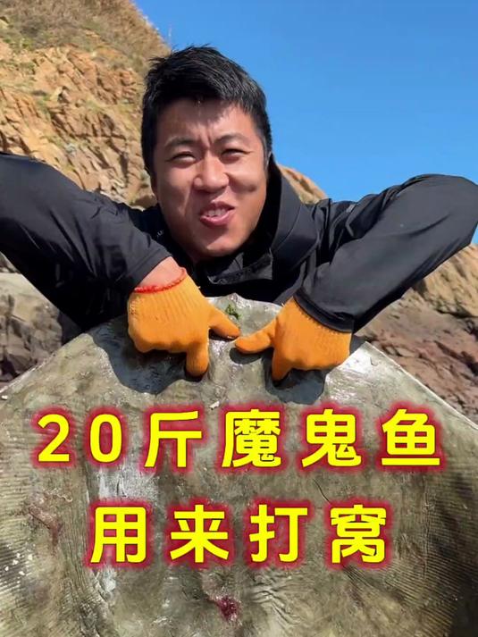 20斤魔鬼鱼跟10斤马鲛鱼，通通搞里头