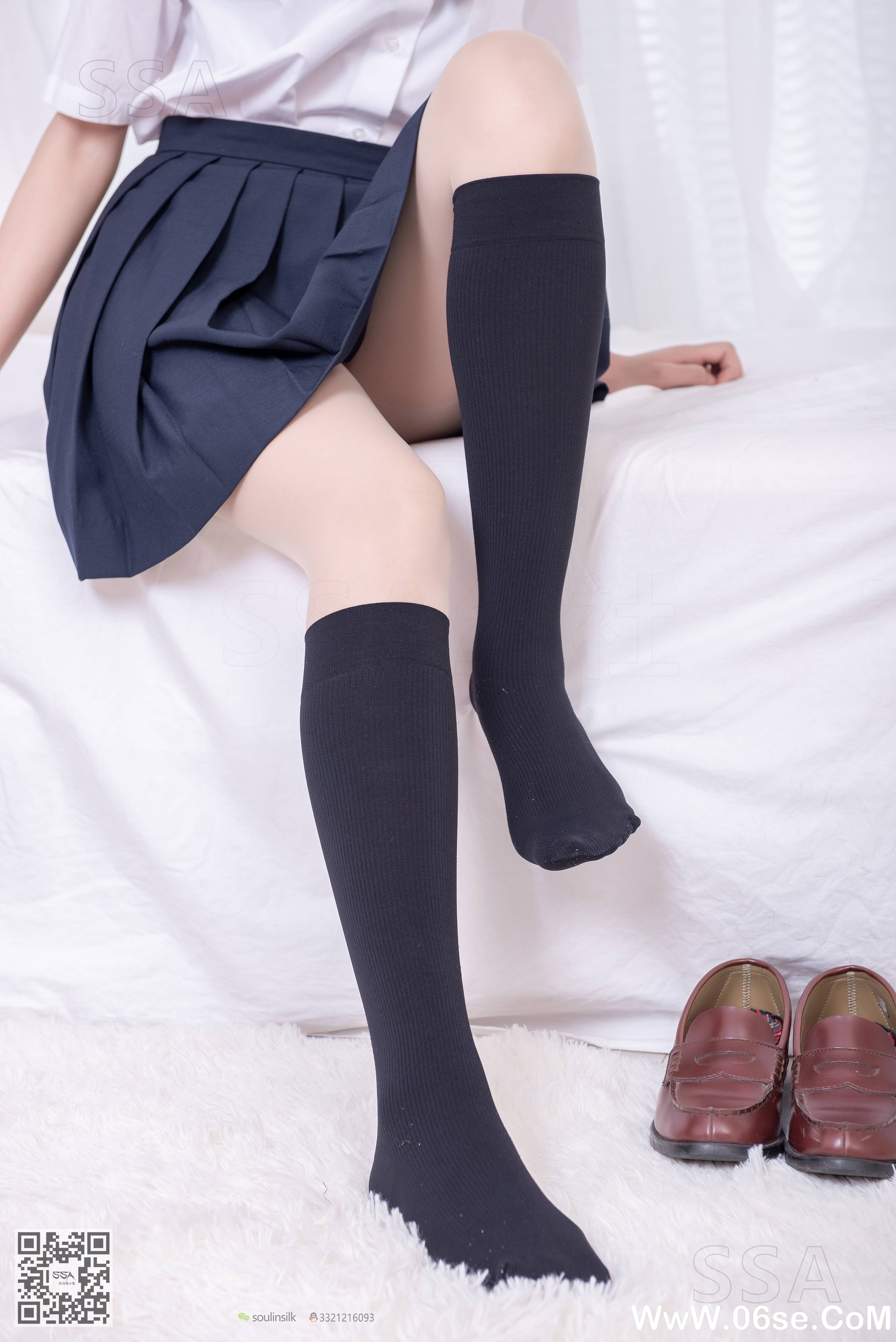 图片[15]-[SSA丝社] NO.181 小佩 酒窝少女JK制服肉丝黑袜穿搭示范[135P1.44G]-六色网