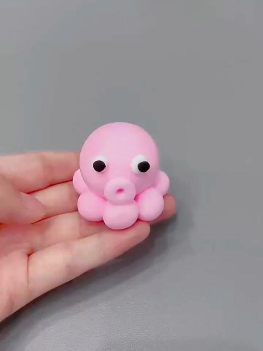 用粘土一起来做小章鱼吧#超轻粘土##手工#