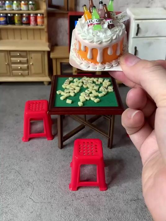 迷你厨房最小RIO鸡尾酒蛋糕 #迷你厨房##治愈#