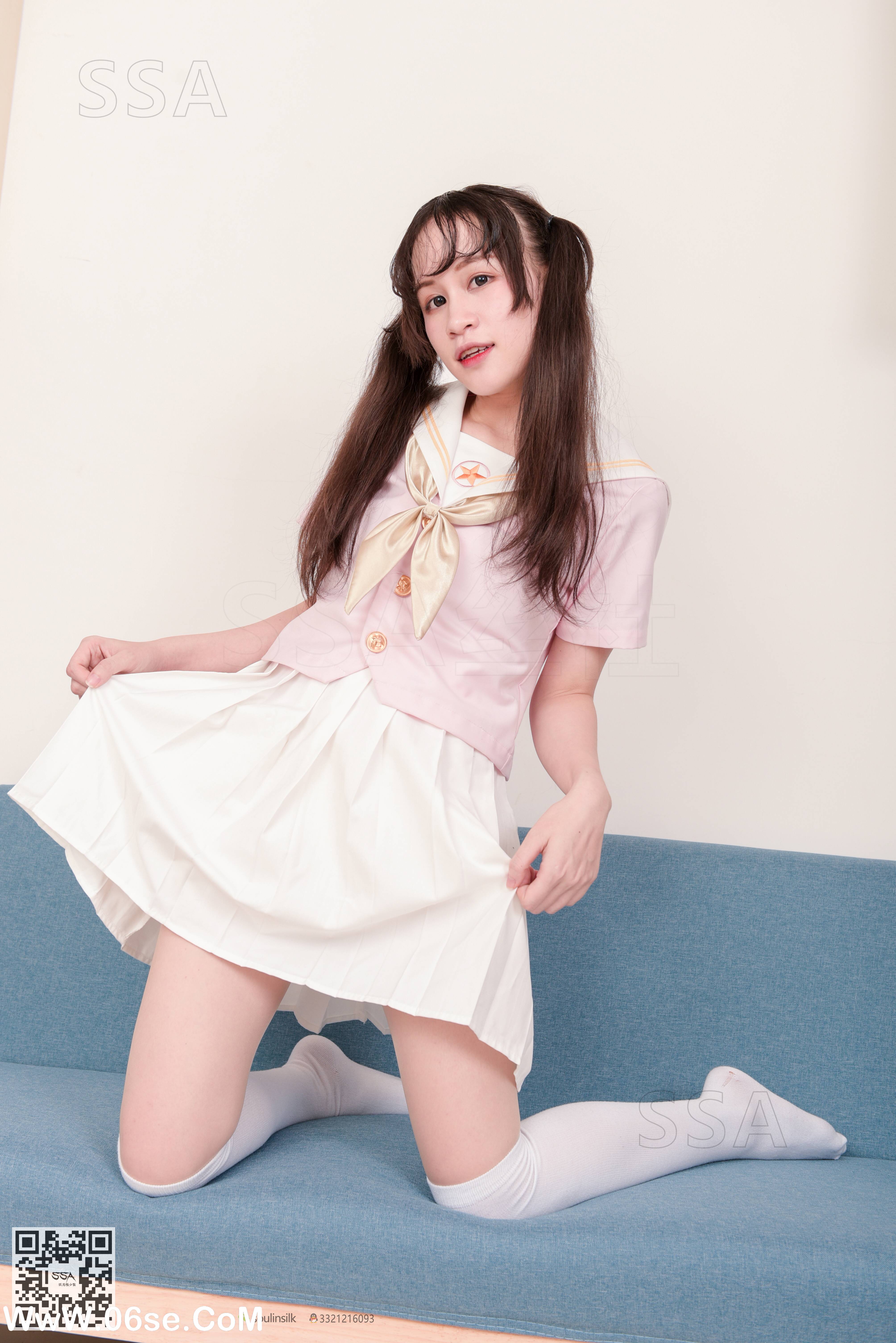 图片[46]-[SSA丝社] NO.144 丹丹 粉色JK制服的穿搭示范[195P2.56G]-六色网