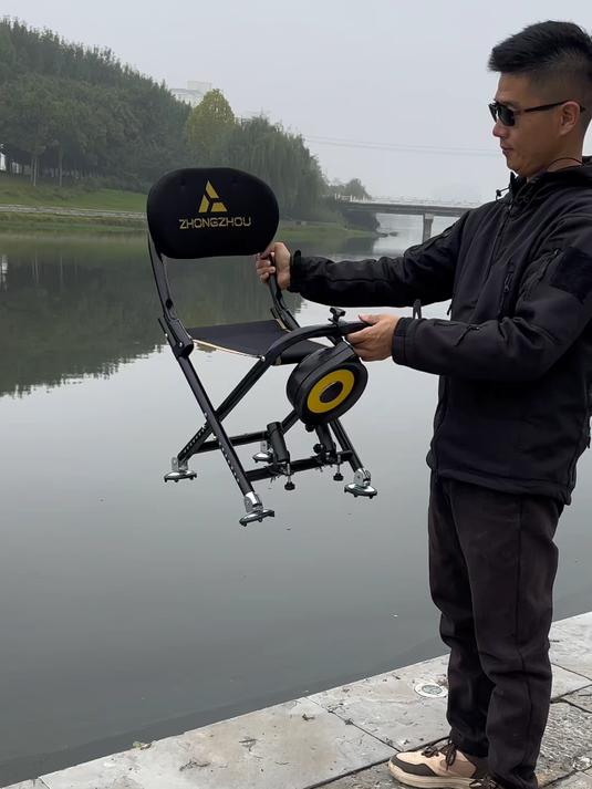 野钓马扎升级款！骑士多功能钓椅，轻量便携新型钓鱼小座椅