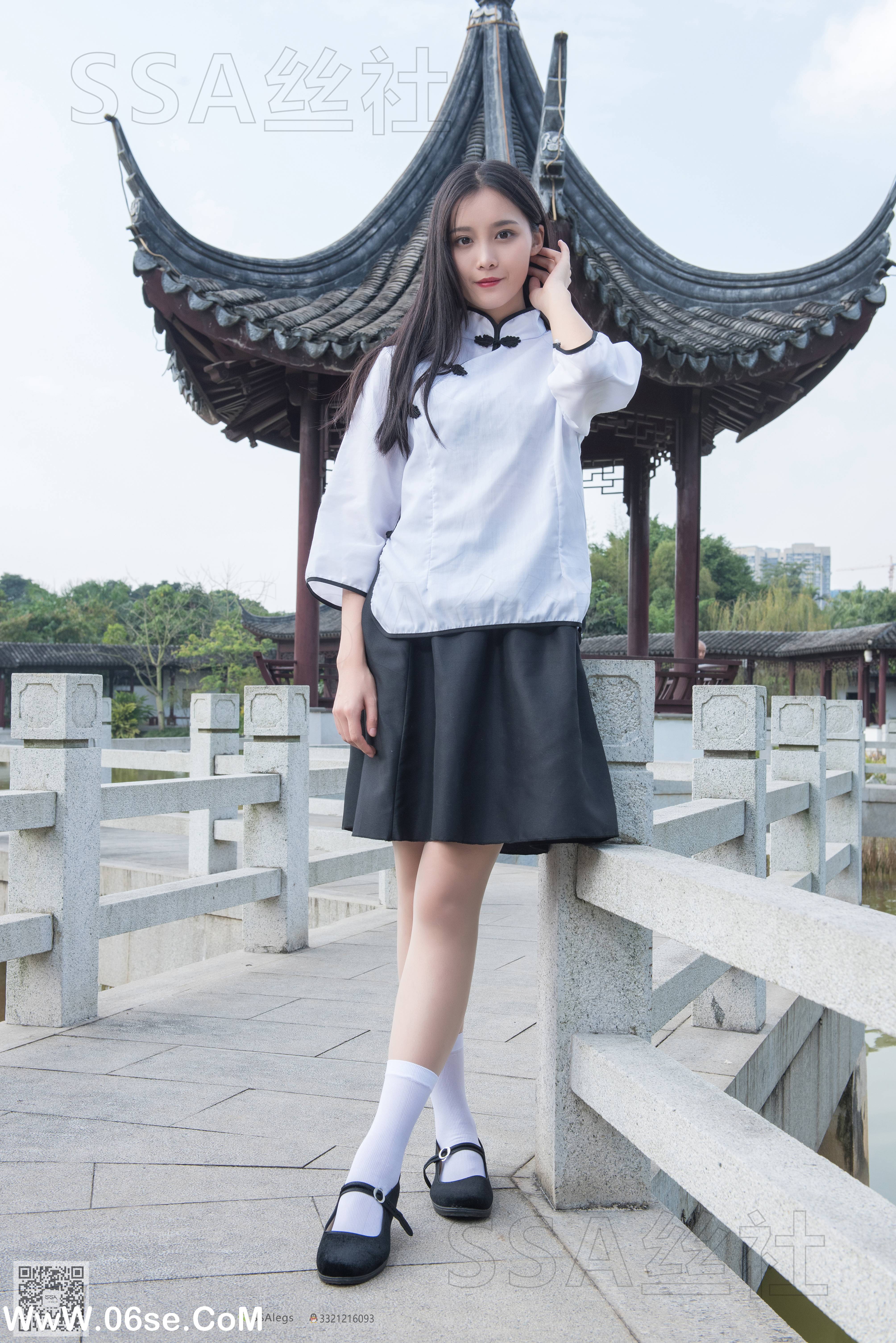 图片[42]-[SSA丝社] NO.068 君君 民国学妹肉丝白袜[120P1.85G]-六色网