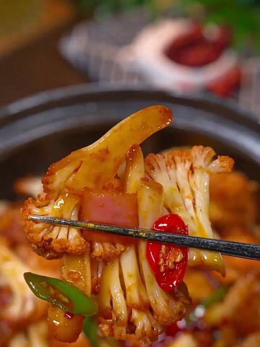 干锅花菜的家庭版做法，脆嫩爽口