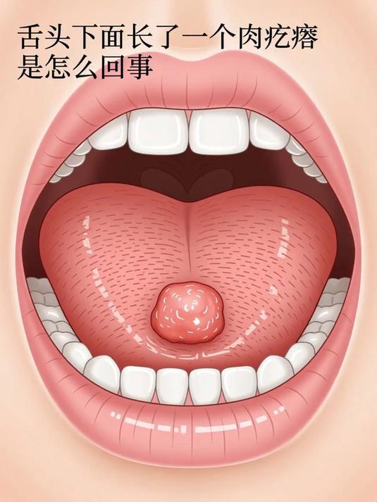 舌头下面长了一个肉疙瘩是怎么回事