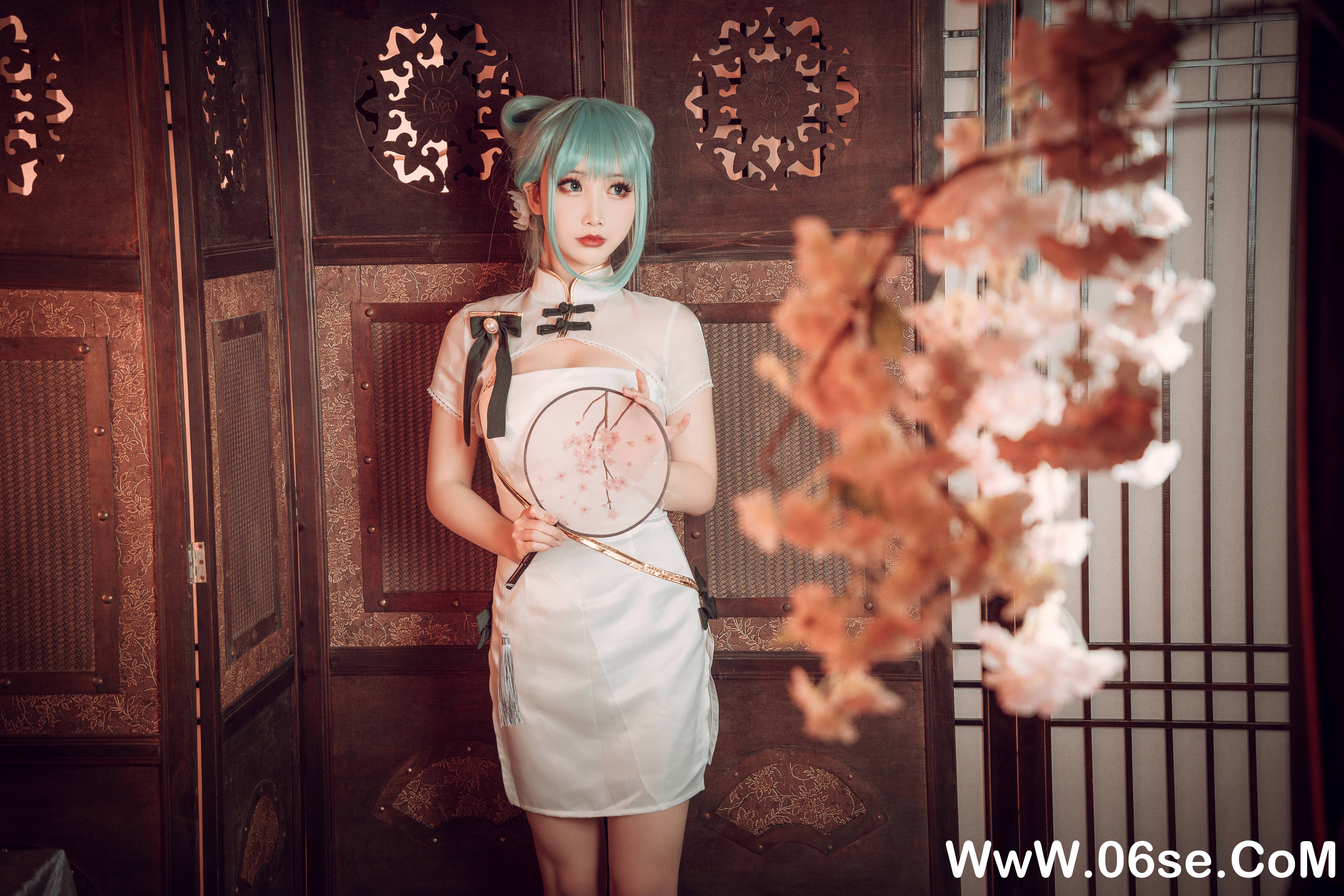 图片[28]-Coser面饼仙儿 NO.097– 初音旗袍[28P514M]-六色网