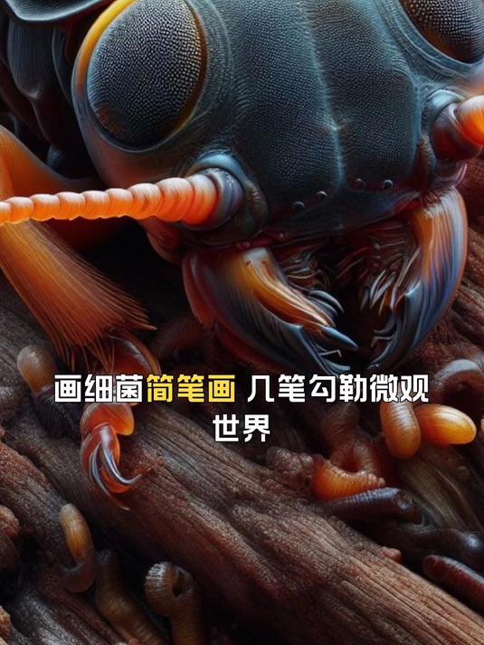 画细菌简笔画,几笔勾勒微观世界