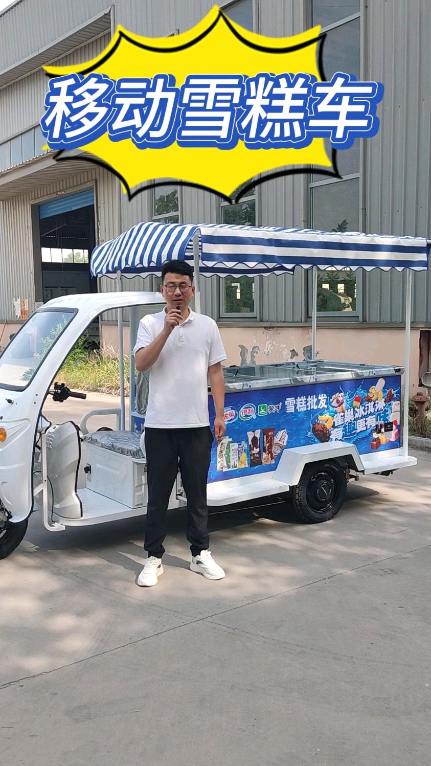 电动雪糕批发三轮车 冷冻三轮车 流动售卖冰棒冰淇淋