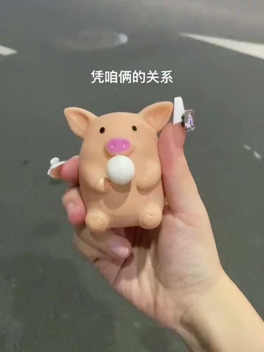 这头猪放在整个小学生圈也是相当炸裂啊!解压玩具 吐泡泡小猪