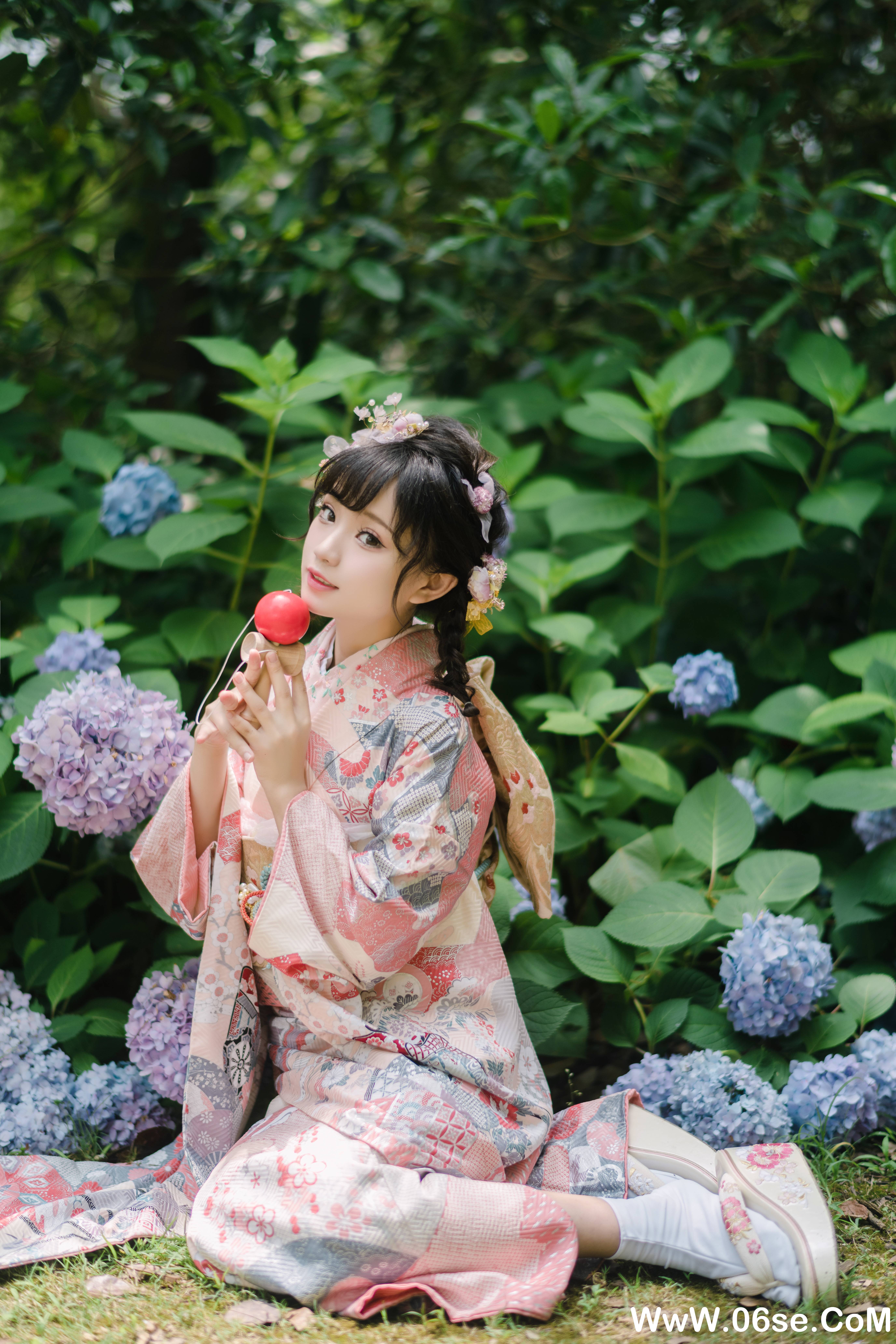图片[7]-花柒hana NO.009 — 绣球花和服[18P437M]-六色网