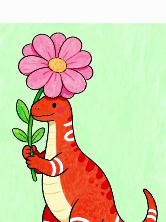 我画恐龙有阴影弟弟恐龙平涂色