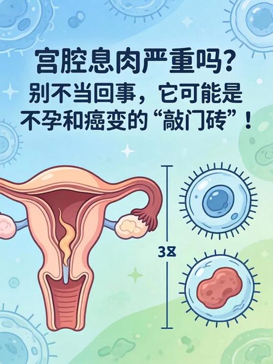 宫腔息肉严重吗?别不当回事,它可能是不孕和癌变的“敲门砖”!