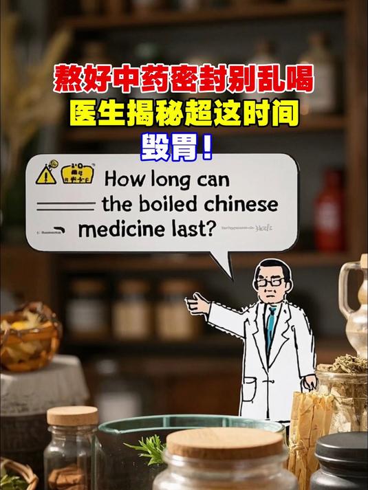 熬好中药密封别乱喝,医生揭秘:超这时间,毁胃!