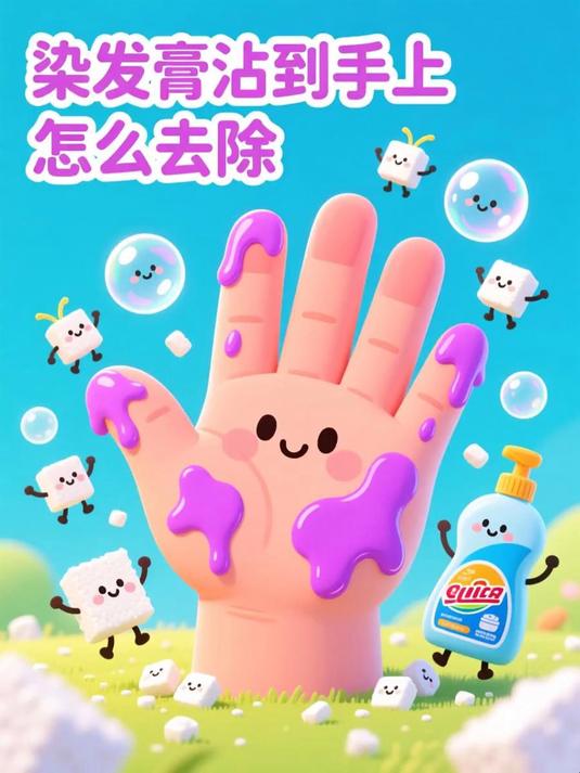 染发膏沾到手上怎么去除