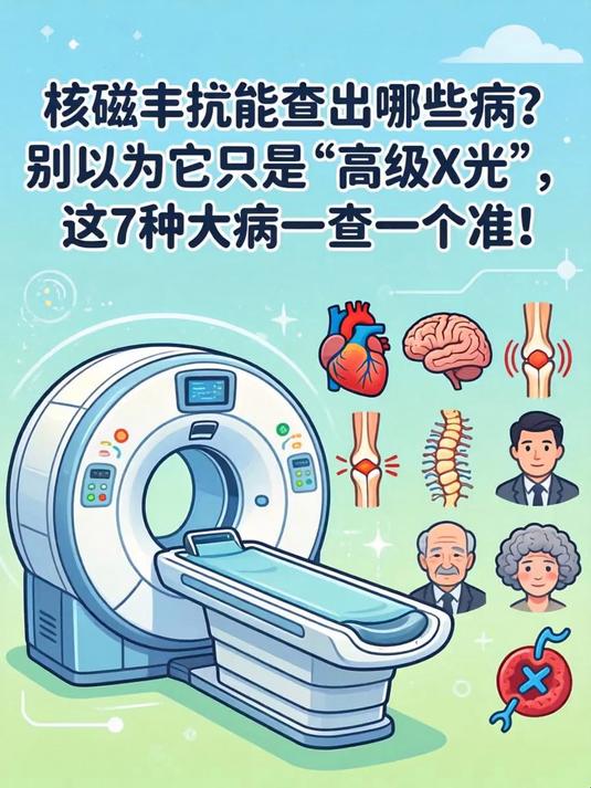核磁共振能查出哪些病？别以为它只是“高级X光”，这7种大病一查一个准！
