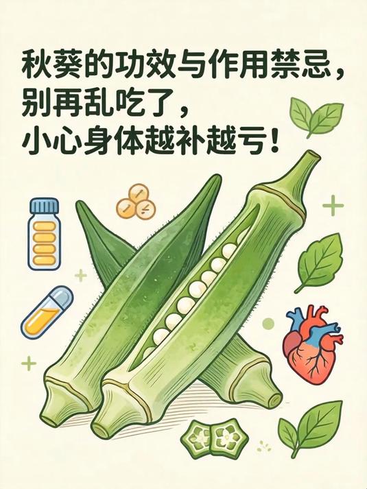 秋葵的功效与作用禁忌,别再乱吃了,小心身体越补越亏!
