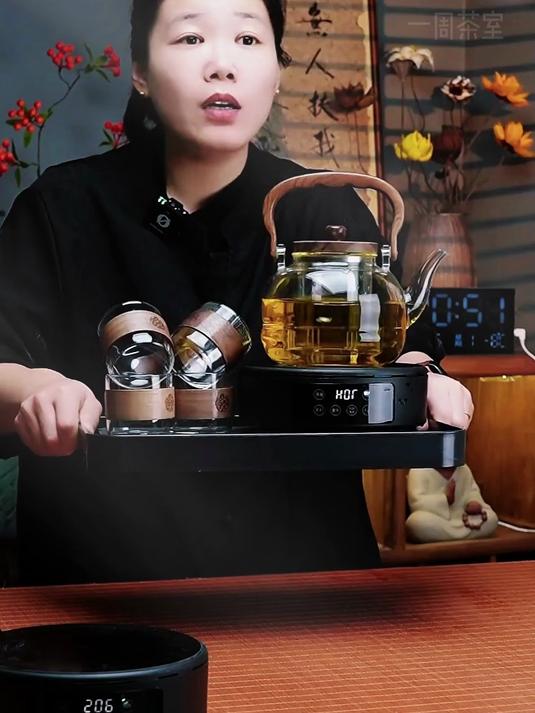 厂家搞福利,大功率电陶炉煮茶器一整套,才两位数,还给一个茶盘