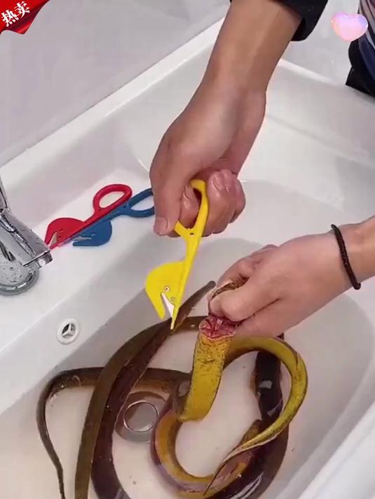 这个通肠器不管是鸡肠鸭肠鹅肠、各种鱼类黄鳝都可以一通底