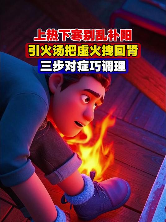 上热下寒别乱补阳,引火汤把虚火拽回肾,三步对症巧调理
