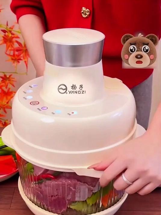 现在一台绞肉机=和面机+辅食机+豆浆机+碎菜机，一机多用！