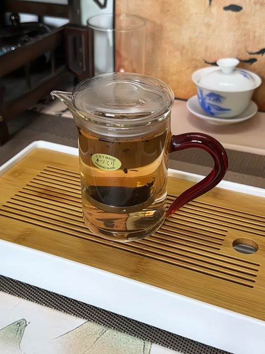 加厚玻璃泡茶壶,耐高温茶水分离,茶友必备神器!
