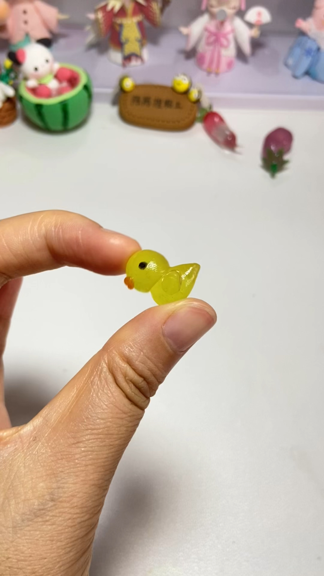 透明粘土迷你小鸭