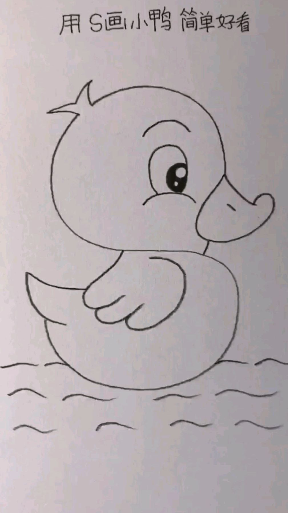 画一可爱的小鸭子