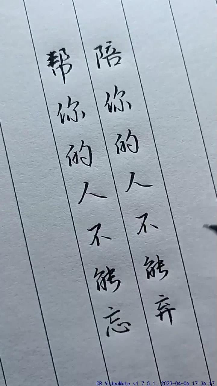 字体练一练:“飞鸟与鱼不同路从此山水不相逢”