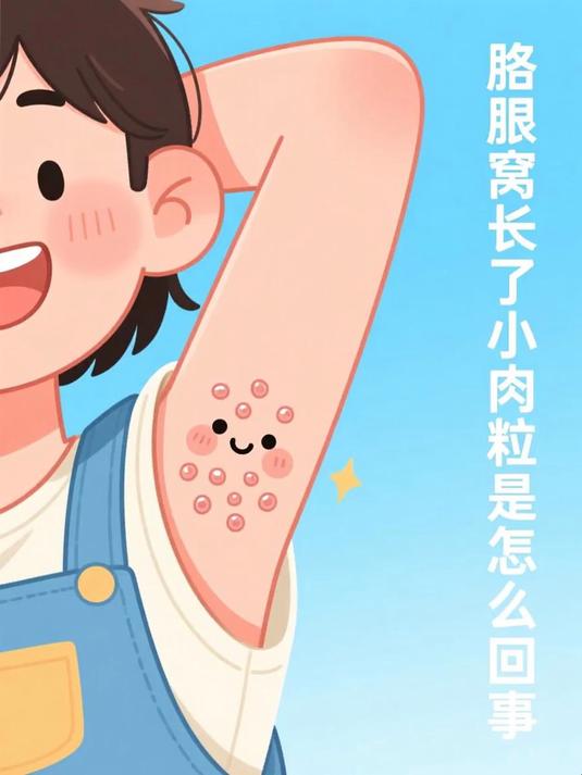胳肢窝长了小肉粒是怎么回事