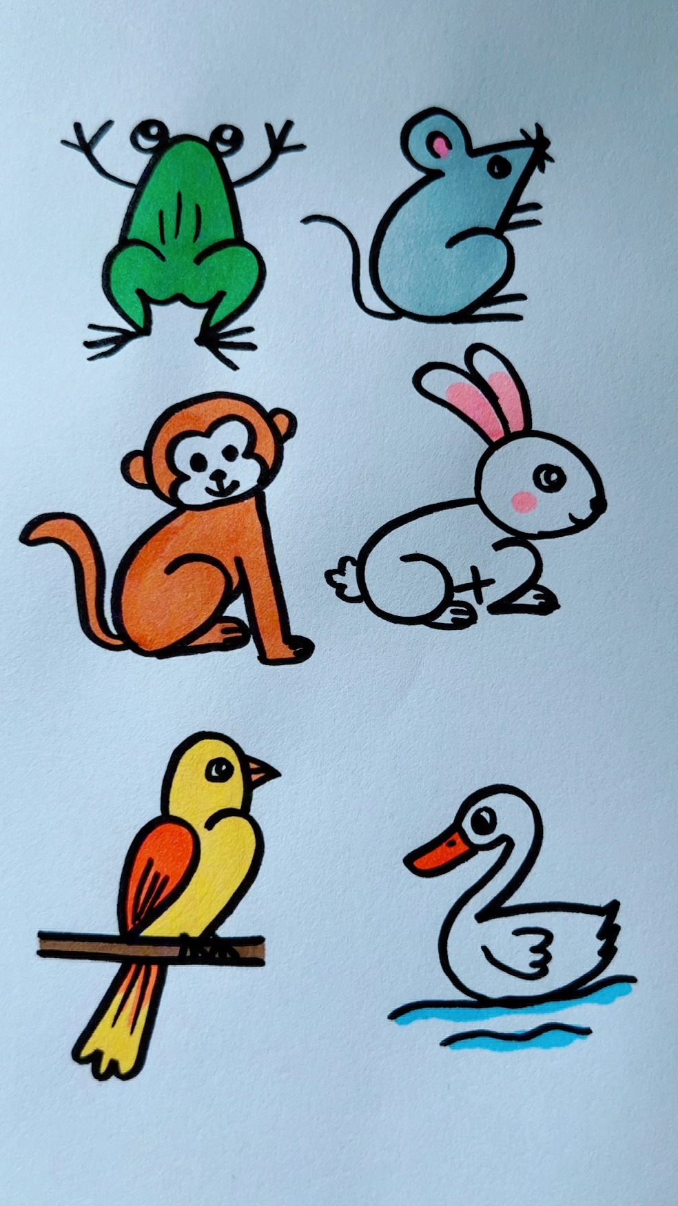用数字2画小动物