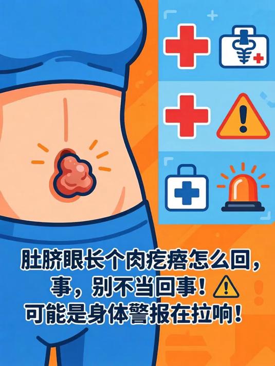 肚脐眼长个肉疙瘩怎么回事，别不当回事！可能是身体警报在拉响！(1)