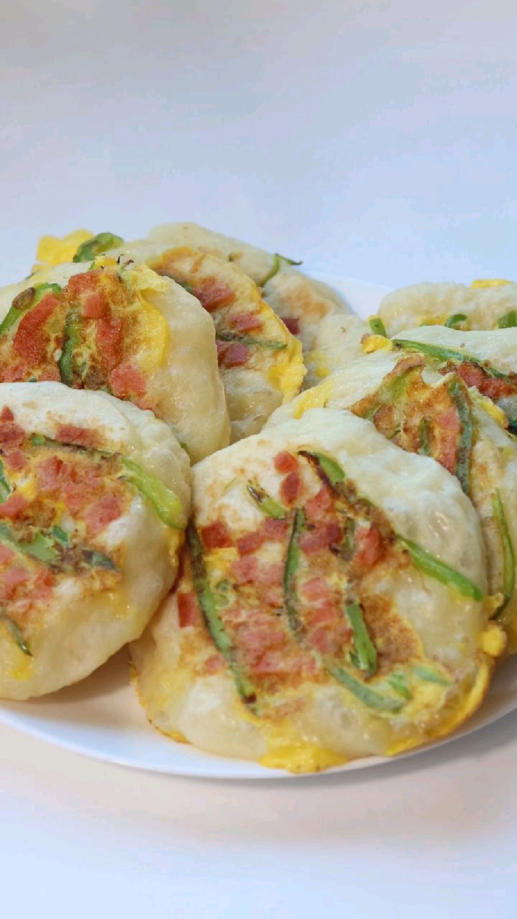 早餐店的招牌火腿青椒饼,没想到这么好吃