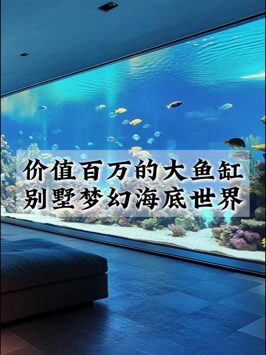 价值百万的大鱼缸安装,别墅成海底世界