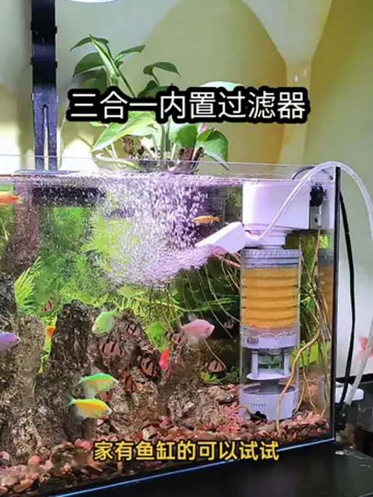 鱼缸必备三合一内置过滤器 净水增氧 培养硝化菌超棒