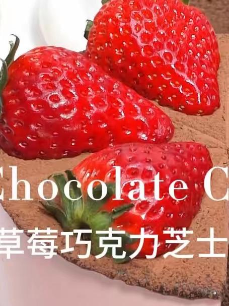 巧克力控!草莓巧克力芝士蛋糕,细腻丝滑,巧克力味十足