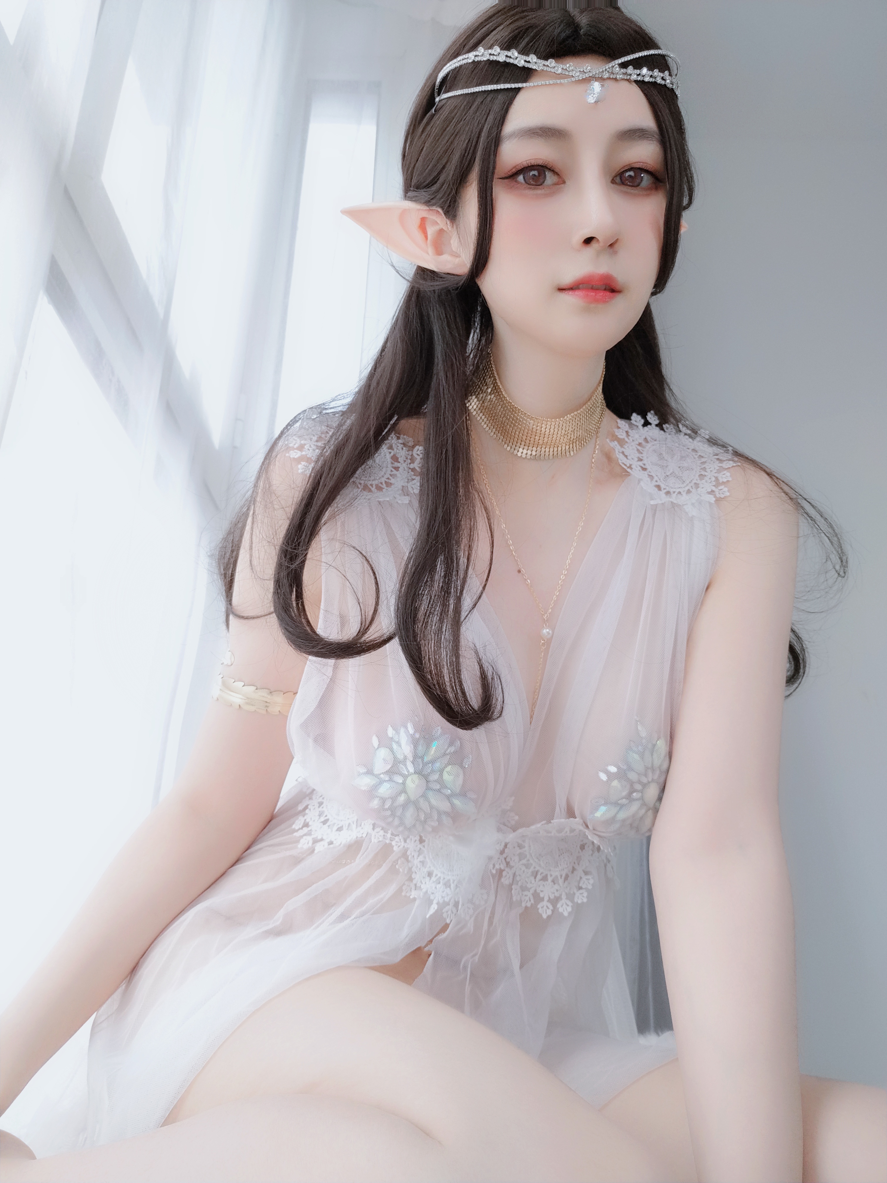 图片[35]-Coser小姐姐白银 NO.038 – 精灵宝石内衣 [70P164M]-六色网
