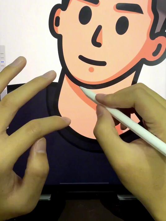 零基础描图《帅哥头像系列》