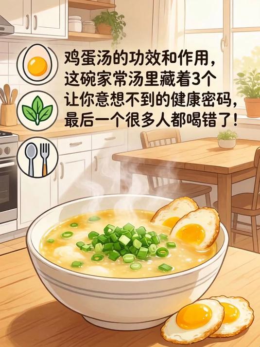 鸡蛋汤的功效和作用,这碗家常汤里藏着3个让你意想不到的健康密码,最后一个很多人都喝错了!