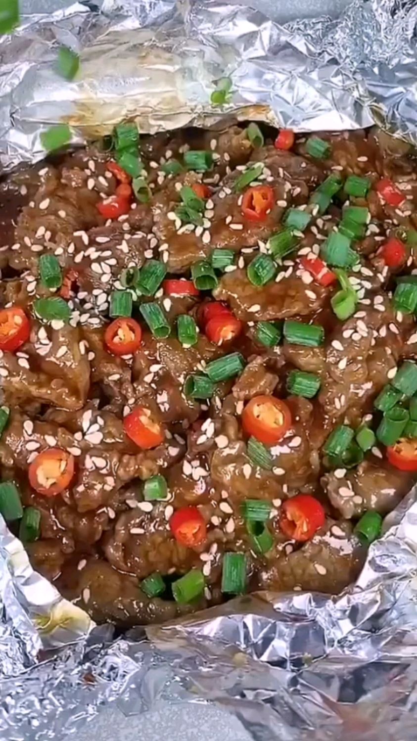 分享美食锡纸牛肉做法