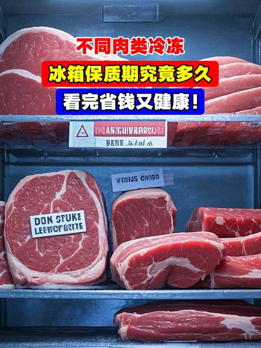 不同肉类冷冻,冰箱保质期究竟多久,看完省钱又健康!