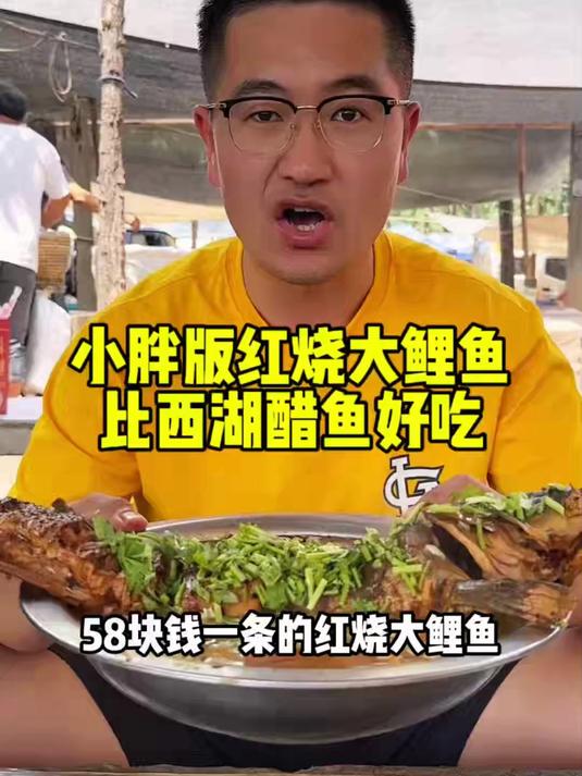 小胖版红烧大鲤鱼比西湖醋鱼烧的好吃