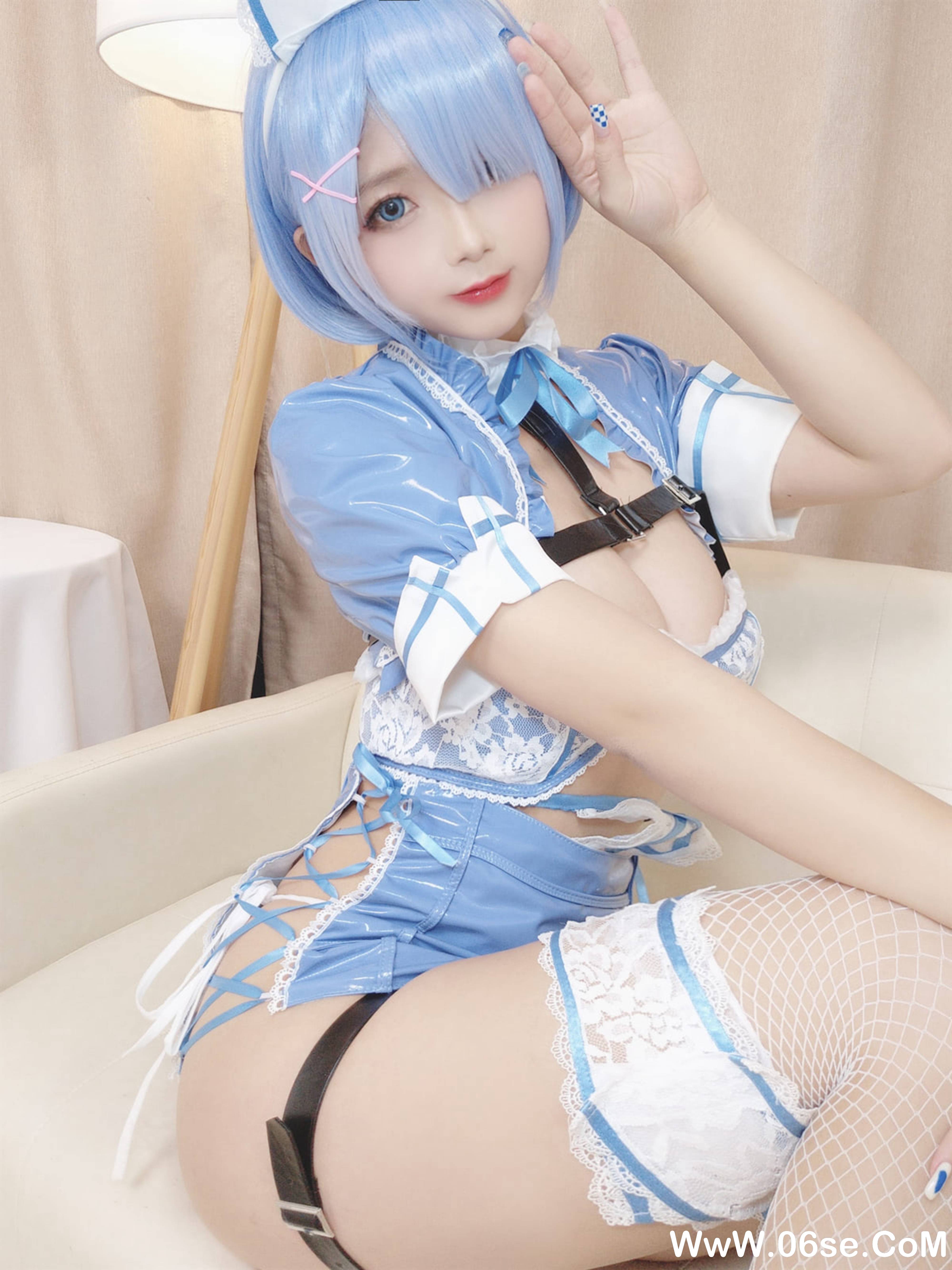 图片[68]-日奈娇 NO.032 — 蕾姆蓝色护士 [88P580M]-六色网